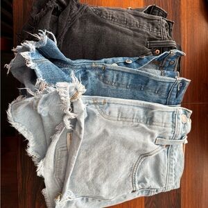 Levi's Women's Jean Shorts - Black, Blue, Light Blue